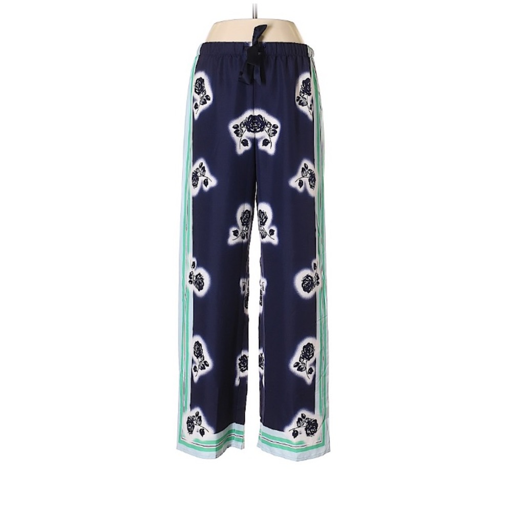 Victoria’s Secret navy blue floral silky pants M - Picture 3 of 5